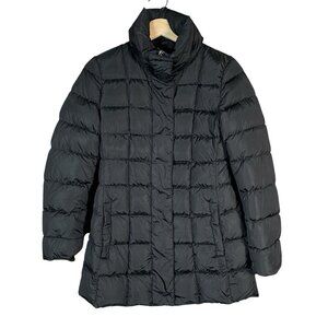 ADD Puffer Coat Women's Size 2 Moulard Duck Down Black Quilted Winter Jacket